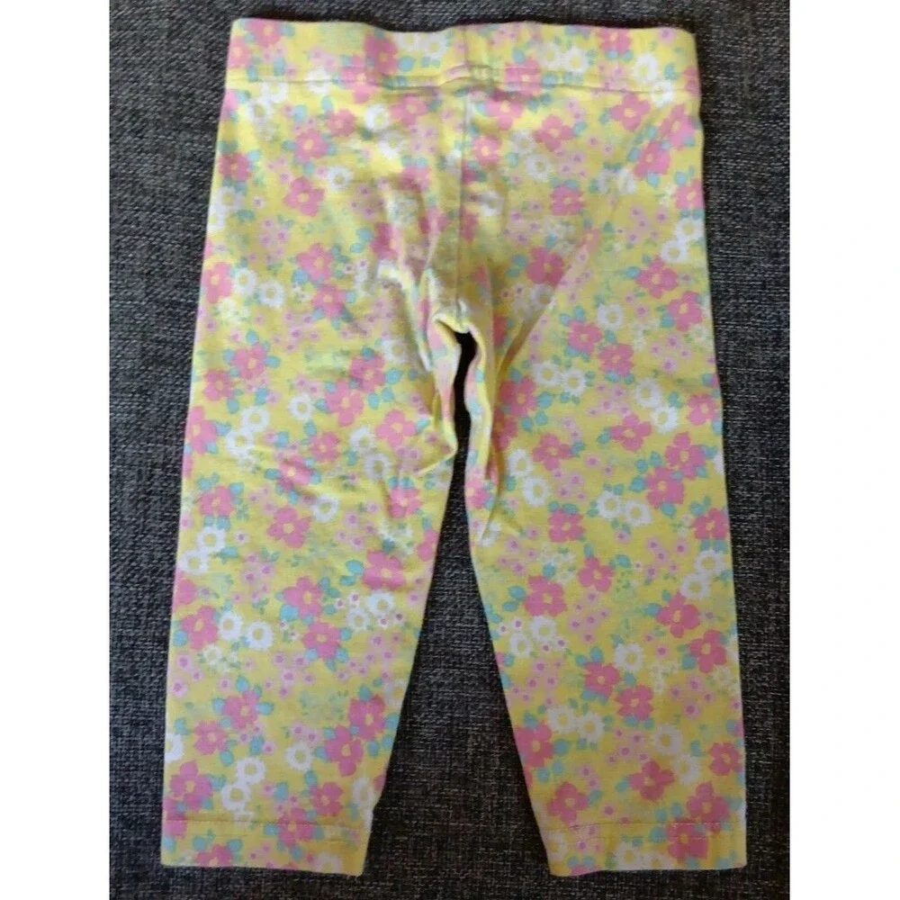 pants 2T girls Carters Yellow Floral Comfort Skinny